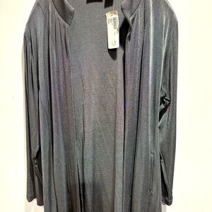Chico's Gray Open Front Cardigan